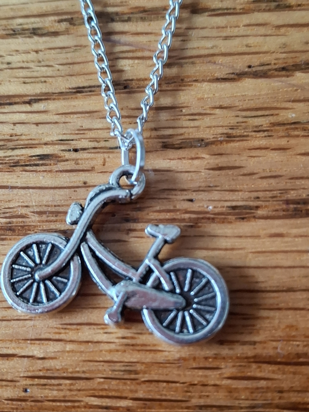 NWT Tibetan Silver Bicycle Pendant Necklace